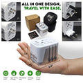 All - in - One Universal Travel Adapter - White | Worldwide Plug (UK EU US AU) with 4 USB Ports - GZARTravel AdapterGZAR WORLD