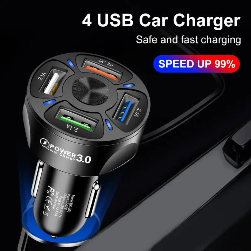 Gzar Car Charger Adapter Power Plug Fast Charger Plug Adapter 3.4A BLACK - GZARCarGZAR