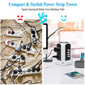 Gzar Tower Extension Cord 3 - in - 1 Power Strip 6 AC Outlets 4 USB Ports - GZARTower ExtensionGZAR WORLD