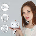 Gzar Tower Extension Cord Power Strip Cube/Lead with 4 Outlets Plug - Grey - GZARTower ExtensionGZAR