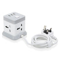 Gzar Tower Extension Cord Power Strip Cube/Lead with 4 Outlets Plug - Grey - GZARTower ExtensionGZAR