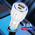 Gzar USB C Car Charger 30W Super Mini Fast USB Car Charger - White - GZARCarGZAR